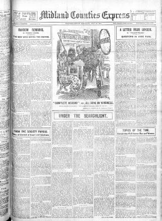 cover page of Midland Counties Express published on May 25, 1918