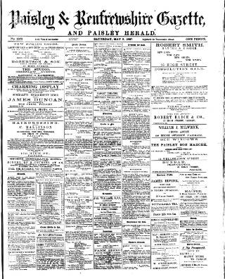 cover page of Paisley & Renfrewshire Gazette published on May 8, 1897