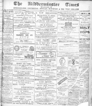 cover page of Kidderminster Times and Advertiser for Bewdley & Stourport published on May 24, 1902