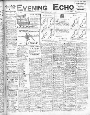 cover page of Evening Echo (Cork) published on May 8, 1909