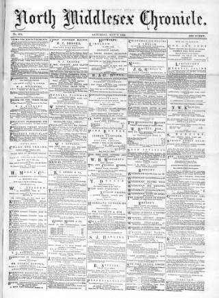 cover page of North Middlesex Chronicle published on May 8, 1880