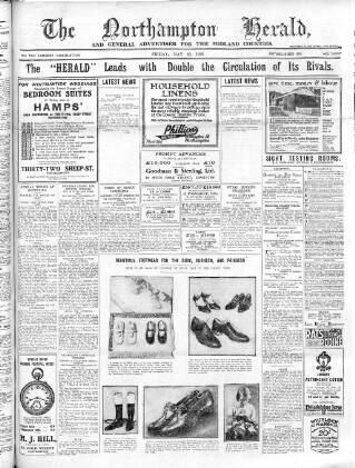cover page of Northampton Herald published on May 23, 1930