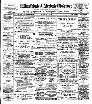 cover page of Wharfedale & Airedale Observer published on May 9, 1902