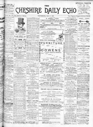 cover page of Cheshire Daily Echo published on May 8, 1901