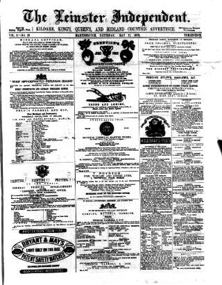 cover page of Leinster Independent published on May 11, 1872