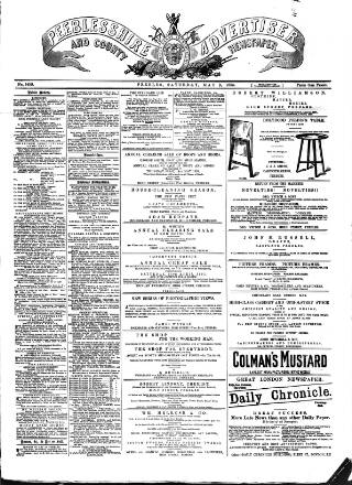 cover page of Peeblesshire Advertiser published on May 9, 1885