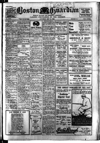 cover page of Boston Guardian published on May 9, 1925