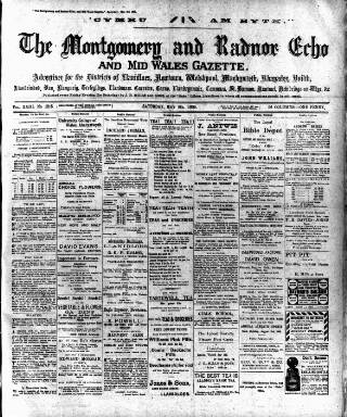 cover page of Montgomeryshire Echo published on May 8, 1909