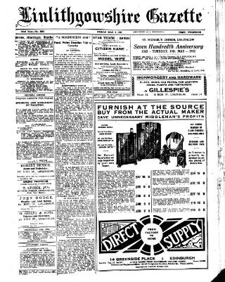 cover page of Linlithgowshire Gazette published on May 8, 1942