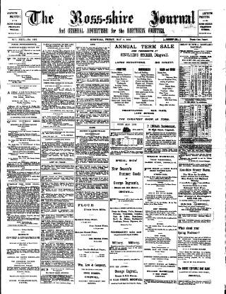 cover page of Ross-shire Journal published on May 8, 1903