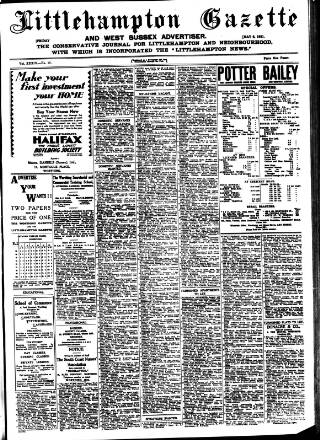 cover page of Littlehampton Gazette published on May 8, 1931