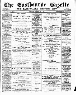 cover page of Eastbourne Gazette published on May 8, 1889