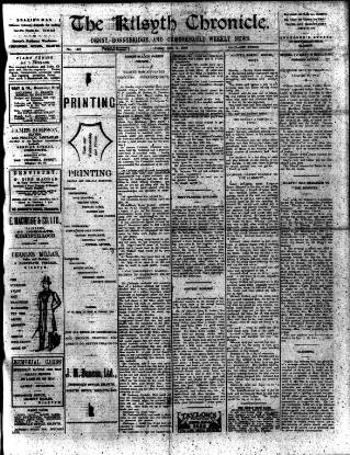 cover page of Kilsyth Chronicle published on May 9, 1919