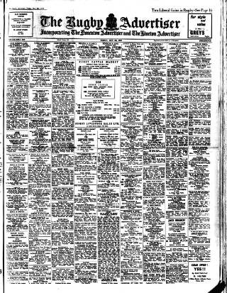 cover page of Rugby Advertiser published on May 8, 1959