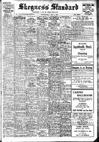 cover page of Skegness Standard published on May 8, 1946
