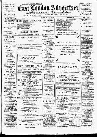 cover page of Tower Hamlets Independent and East End Local Advertiser published on May 9, 1896