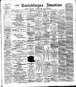 cover page of Carrickfergus Advertiser published on May 8, 1903
