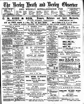 cover page of Bexley Heath and Bexley Observer published on May 9, 1913