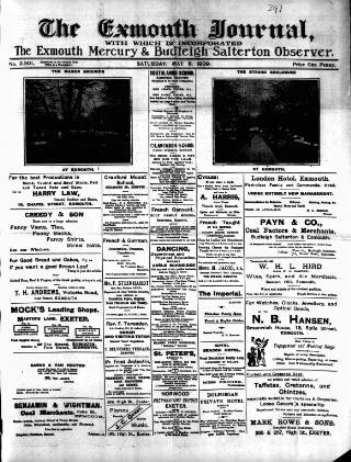 cover page of Exmouth Journal published on May 8, 1909