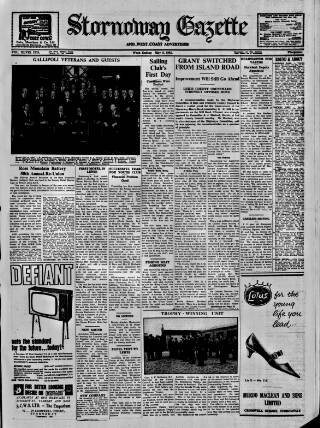 cover page of Stornoway Gazette and West Coast Advertiser published on May 8, 1965