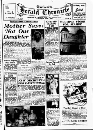 cover page of Eastbourne Herald published on May 8, 1954