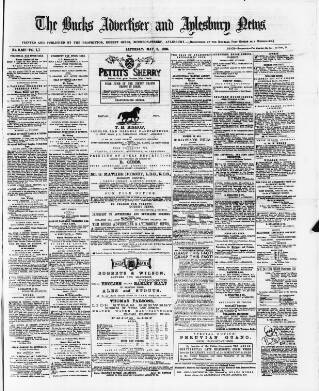cover page of Bucks Advertiser & Aylesbury News published on May 8, 1886
