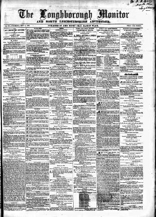 cover page of Loughborough Monitor published on May 8, 1862