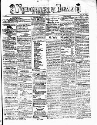 cover page of Cambrian News published on May 9, 1863