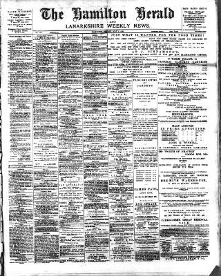 cover page of Hamilton Herald and Lanarkshire Weekly News published on May 8, 1896