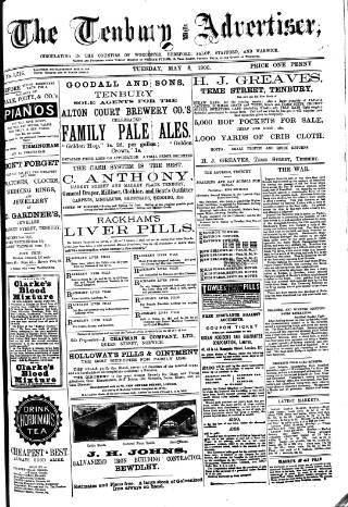 cover page of Tenbury Wells Advertiser published on May 8, 1900