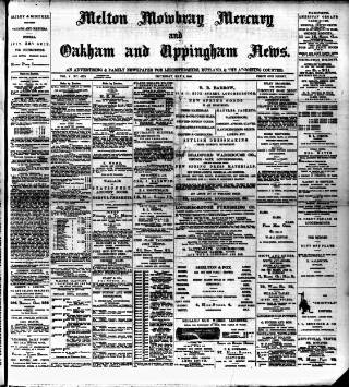 cover page of Melton Mowbray Mercury and Oakham and Uppingham News published on May 8, 1890