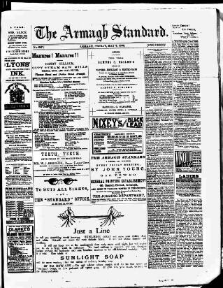 cover page of Armagh Standard published on May 8, 1896