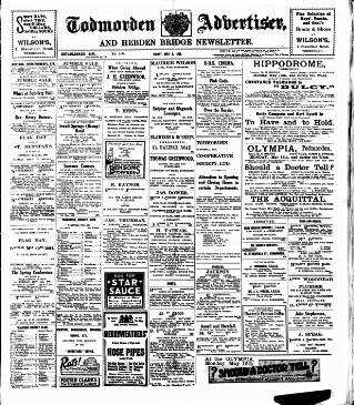 cover page of Todmorden Advertiser and Hebden Bridge Newsletter published on May 9, 1924