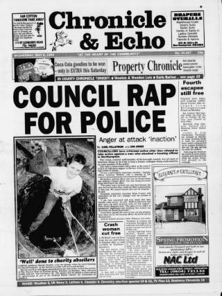 cover page of Northampton Chronicle and Echo published on May 6, 1992