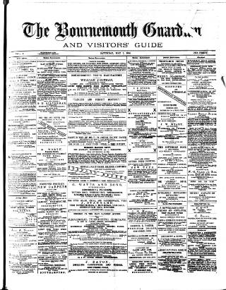 cover page of Bournemouth Guardian published on May 8, 1886