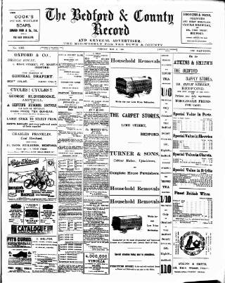 cover page of Bedford Record published on May 8, 1900