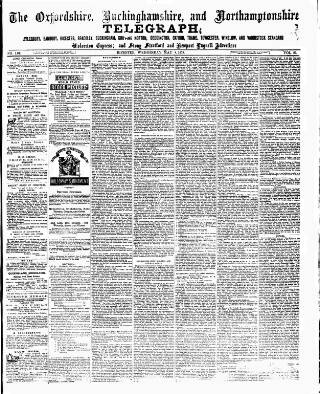 cover page of Oxfordshire Telegraph published on May 8, 1878