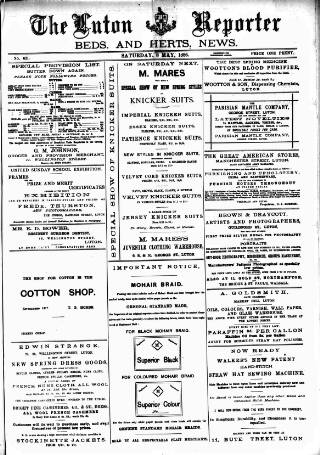 cover page of Luton Reporter published on May 8, 1886