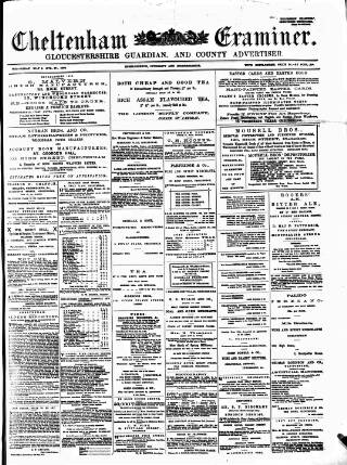 cover page of Cheltenham Examiner published on May 8, 1878