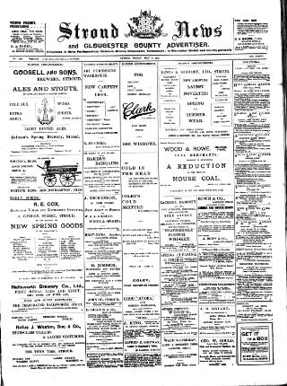 cover page of Stroud News and Gloucestershire Advertiser published on May 8, 1903
