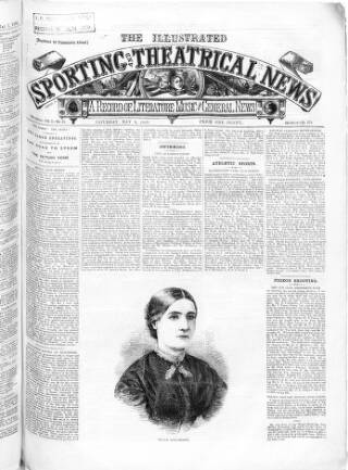 cover page of Illustrated Sporting News and Theatrical and Musical Review published on May 8, 1869