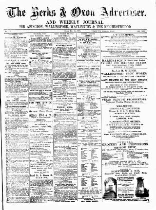 cover page of Berks and Oxon Advertiser published on May 8, 1891
