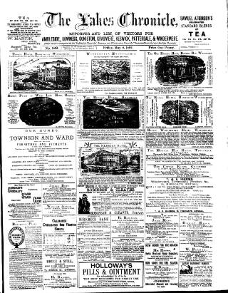 cover page of Lakes Chronicle and Reporter published on May 8, 1891