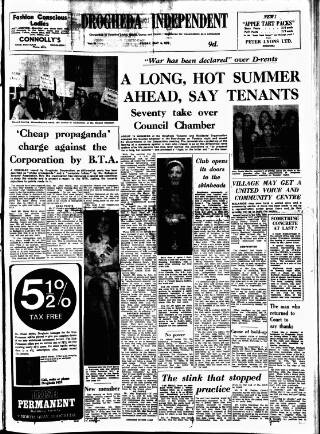 cover page of Drogheda Independent published on May 8, 1970
