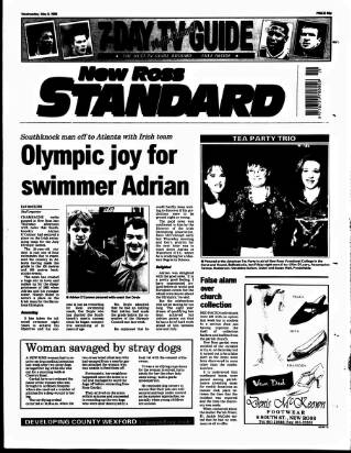 cover page of New Ross Standard published on May 8, 1996