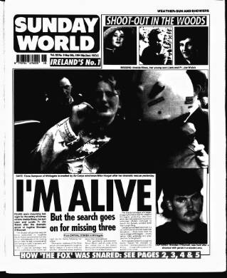 cover page of Sunday World (Dublin) published on May 8, 1994