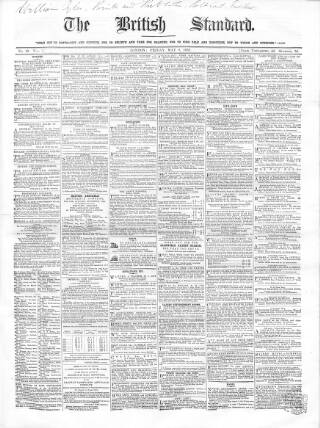 cover page of British Standard published on May 8, 1857