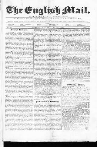 cover page of Monthly Times published on May 8, 1848