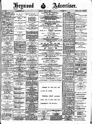 cover page of Heywood Advertiser published on May 8, 1903