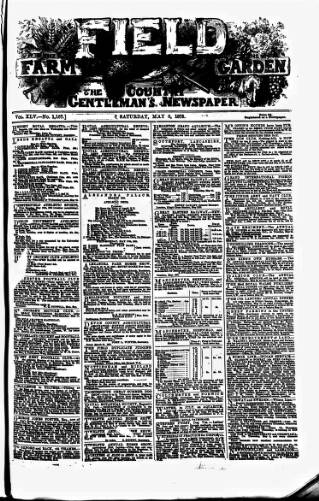 cover page of Field published on May 8, 1875
